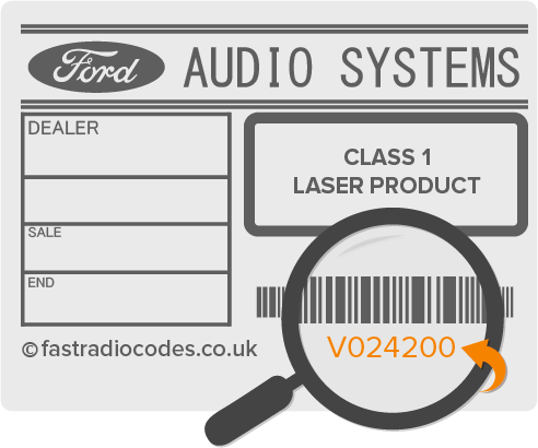 Ford V Serial Radio Code 
